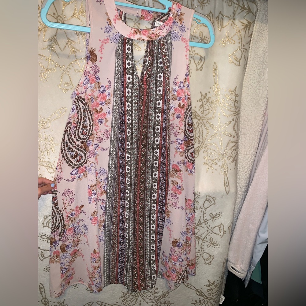 Pink floral dress